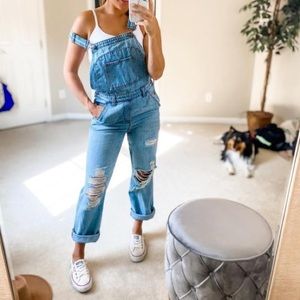 Wild Fable Distressed Overalls